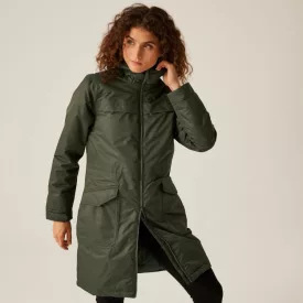   Regatta Romine II Női bélelt meleg kabát 10000 vízálló és lélegző zöld