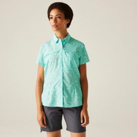 Regatta WmnTrvlPackawaySS Női ing zöld