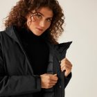 Regatta Womens Dallymoore Női vízálló bélelt kabát fekete