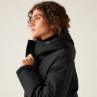 Regatta Womens Dallymoore Női vízálló bélelt kabát fekete