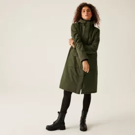   Regatta Yarli Női bélelt meleg kabát 15000 vízálló és lélegző zöld