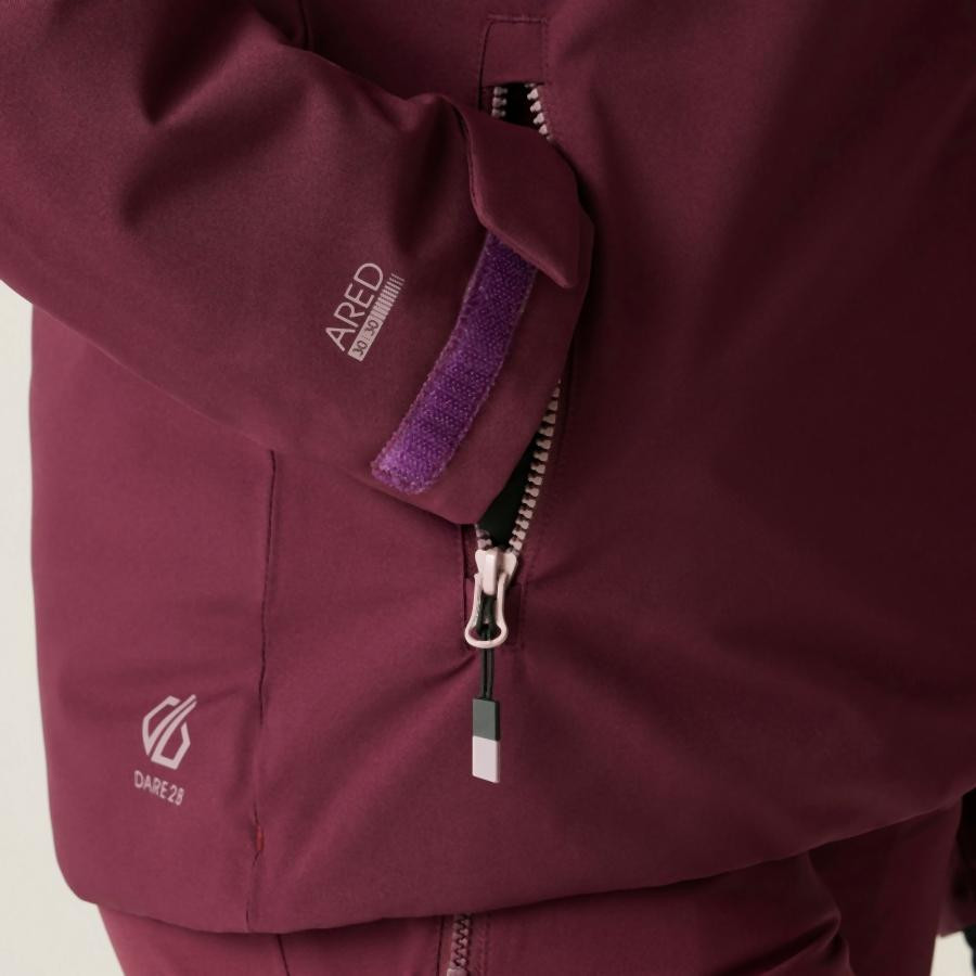 Dare2be Iced Jacket Női prémium síkabát bordó