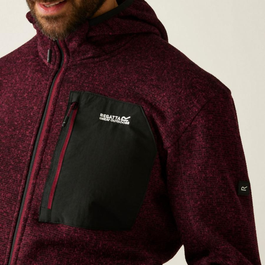 Regatta Hooded Newhill Férfi polár felső bordó Regatta Hooded Newhill Férfi polár felső bordó