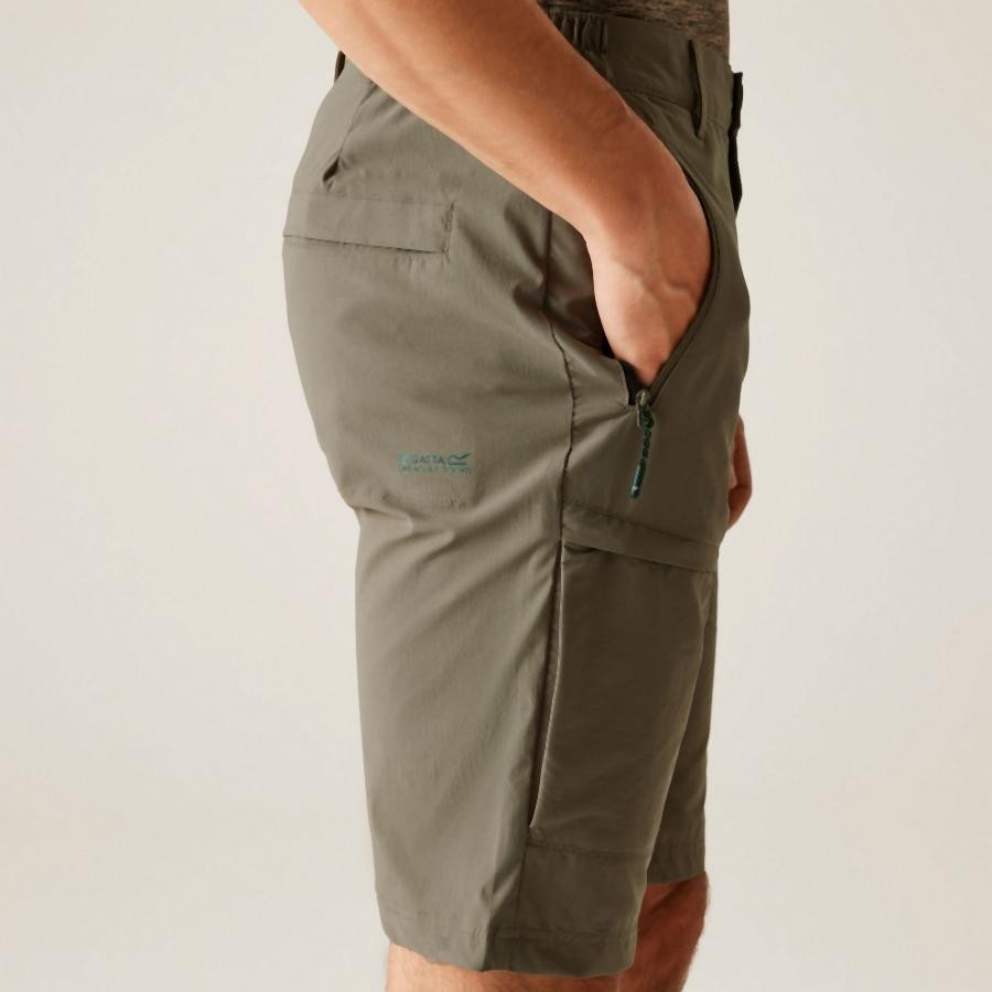 Regatta HightonShortLngII Férfi technikai short zöld