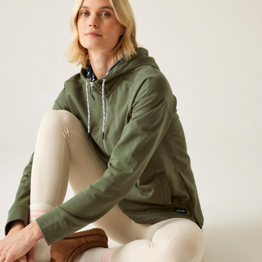 Regatta Bayletta Hoody II Női pamut pulóver zöld
