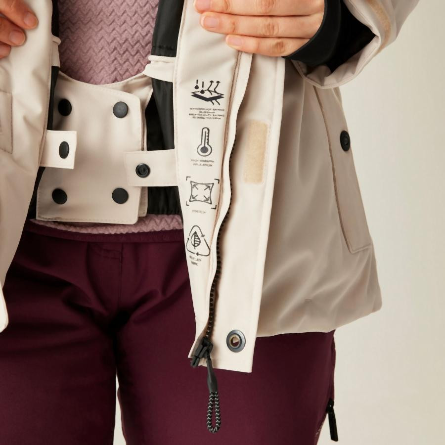 Dare2be Ski Life Jacket Női síkabát 30000 vízálló és lélegző bézs