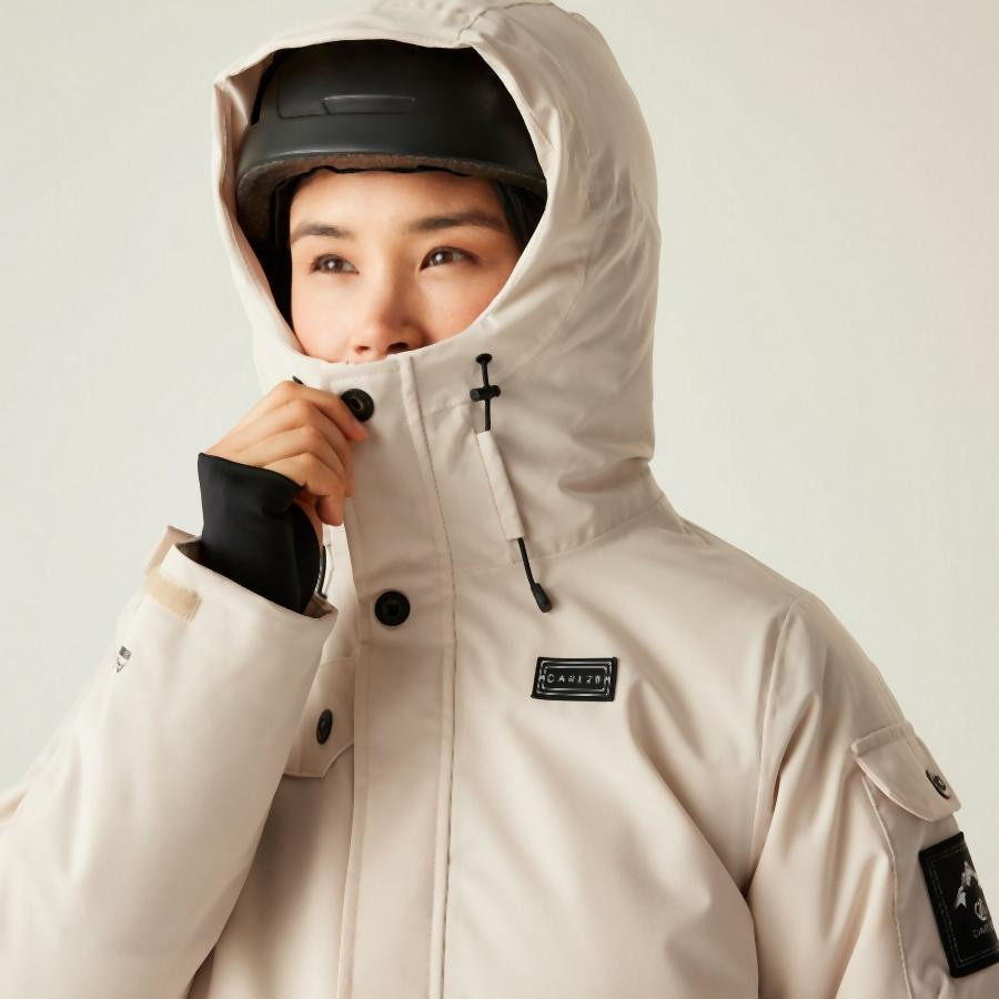 Dare2be Ski Life Jacket Női síkabát 30000 vízálló és lélegző bézs