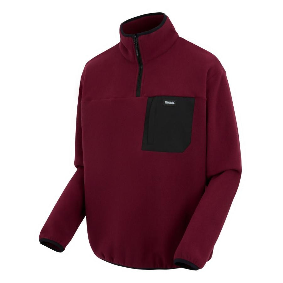 Regatta Frankie Half Zip Férfi polár pulóver bordó