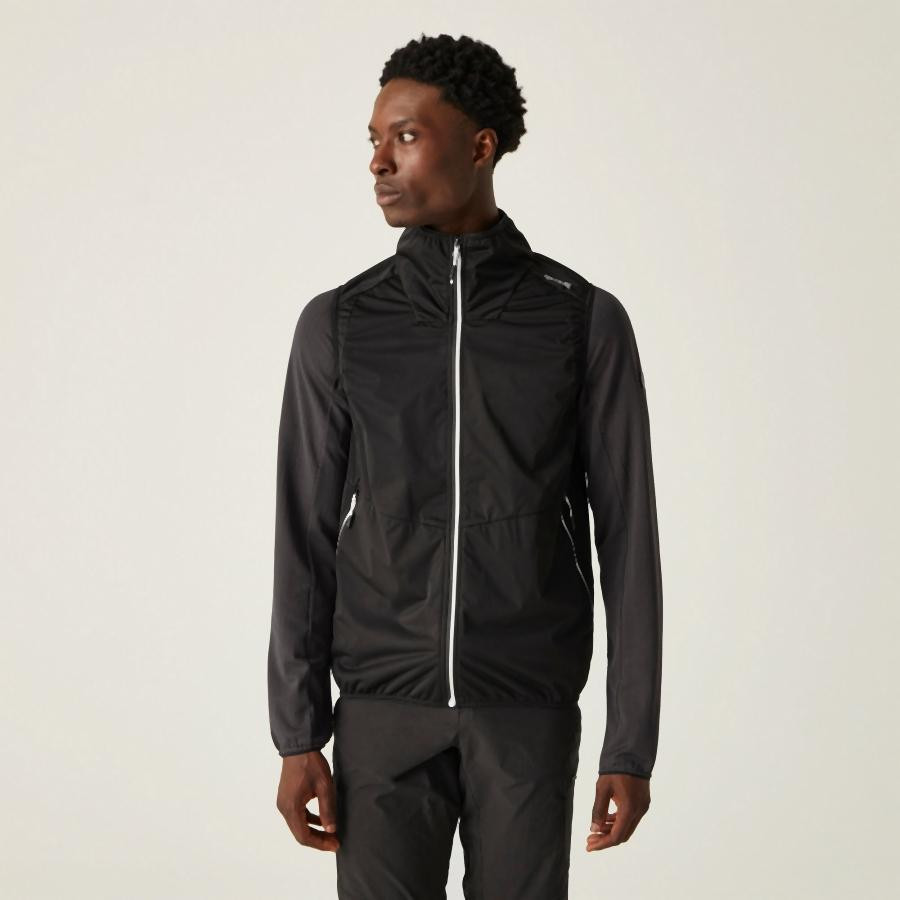Regatta Lankin VI B/W férfi softshell mellény fekete