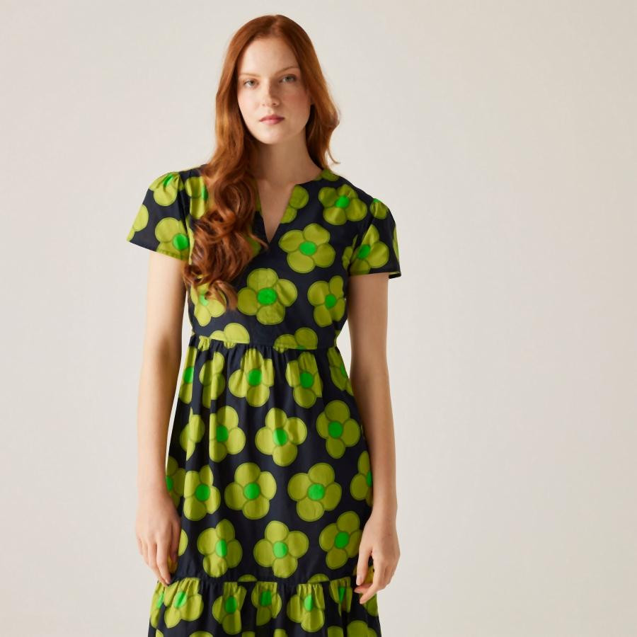Regatta OrlaTierMidiDress Női ruha zöld
