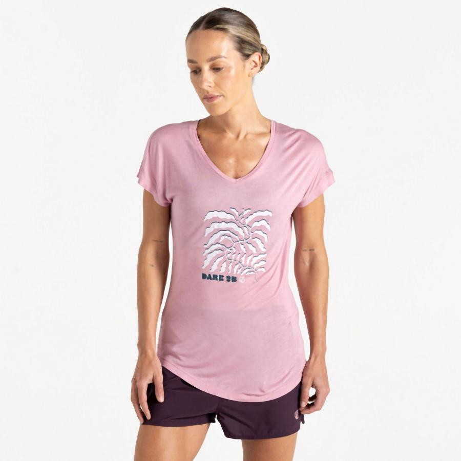 Dare2be Serene Tee Női bambuszszálas póló rózsaszín/korall/pink