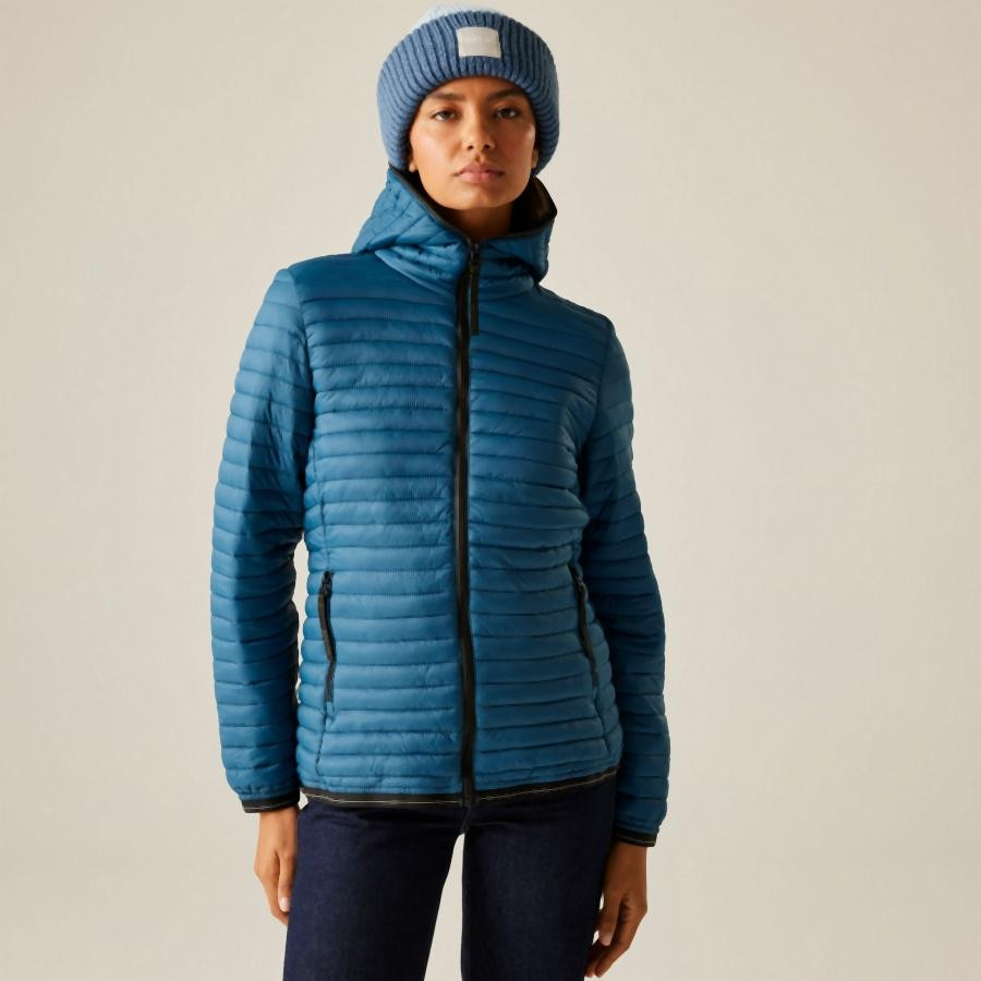 Regatta Womens Rigain Női steppelt kabát kék